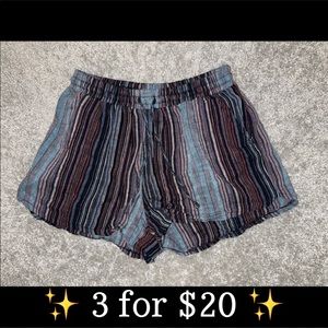 Boho comfy stripe shorts